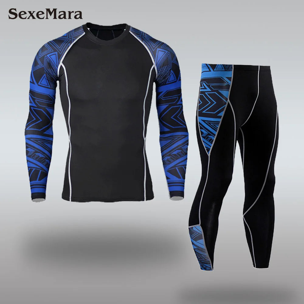 DaFeiBang Men's Thermal Underwear Set Compression Quick Dry