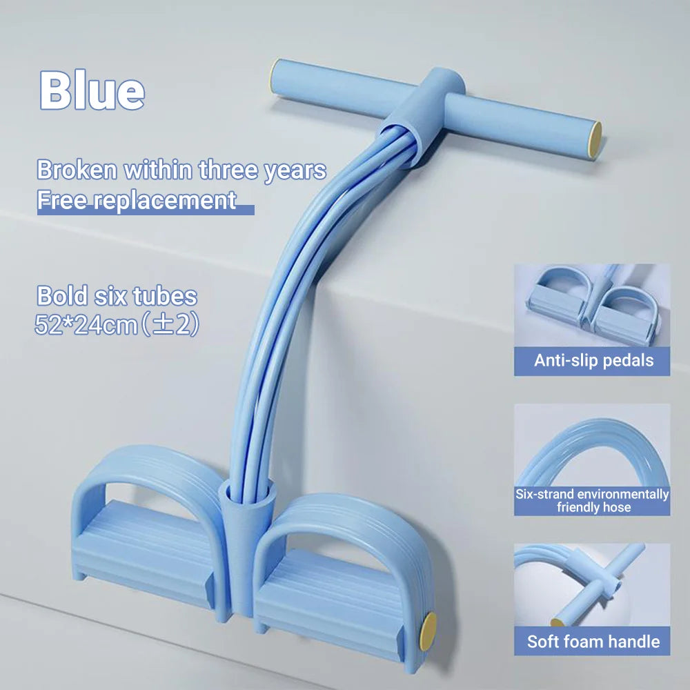 6 Tube Resistance Band Multi Function Tension Rope Pedal Exerciser