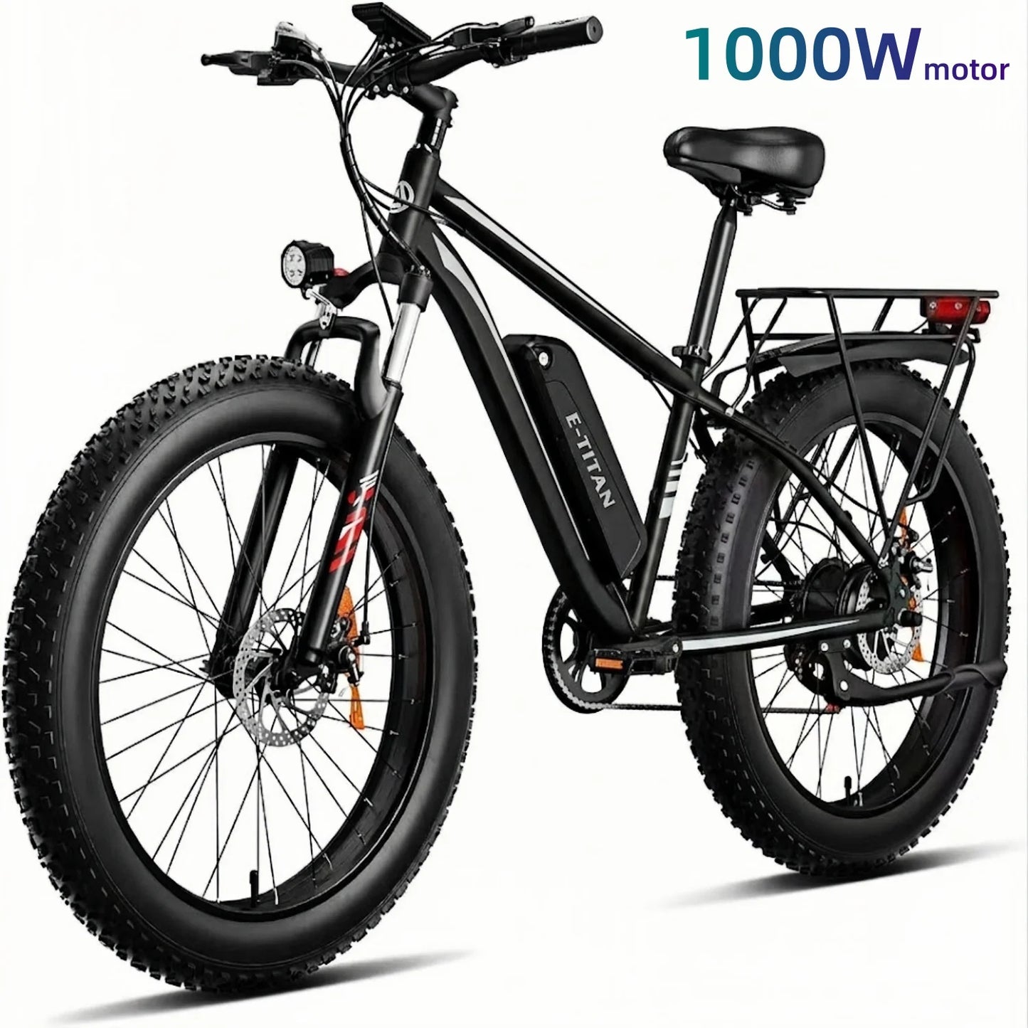 Electric Bicycle 1000W 48V 15Ah Battery Max Speed 28.6 Mph