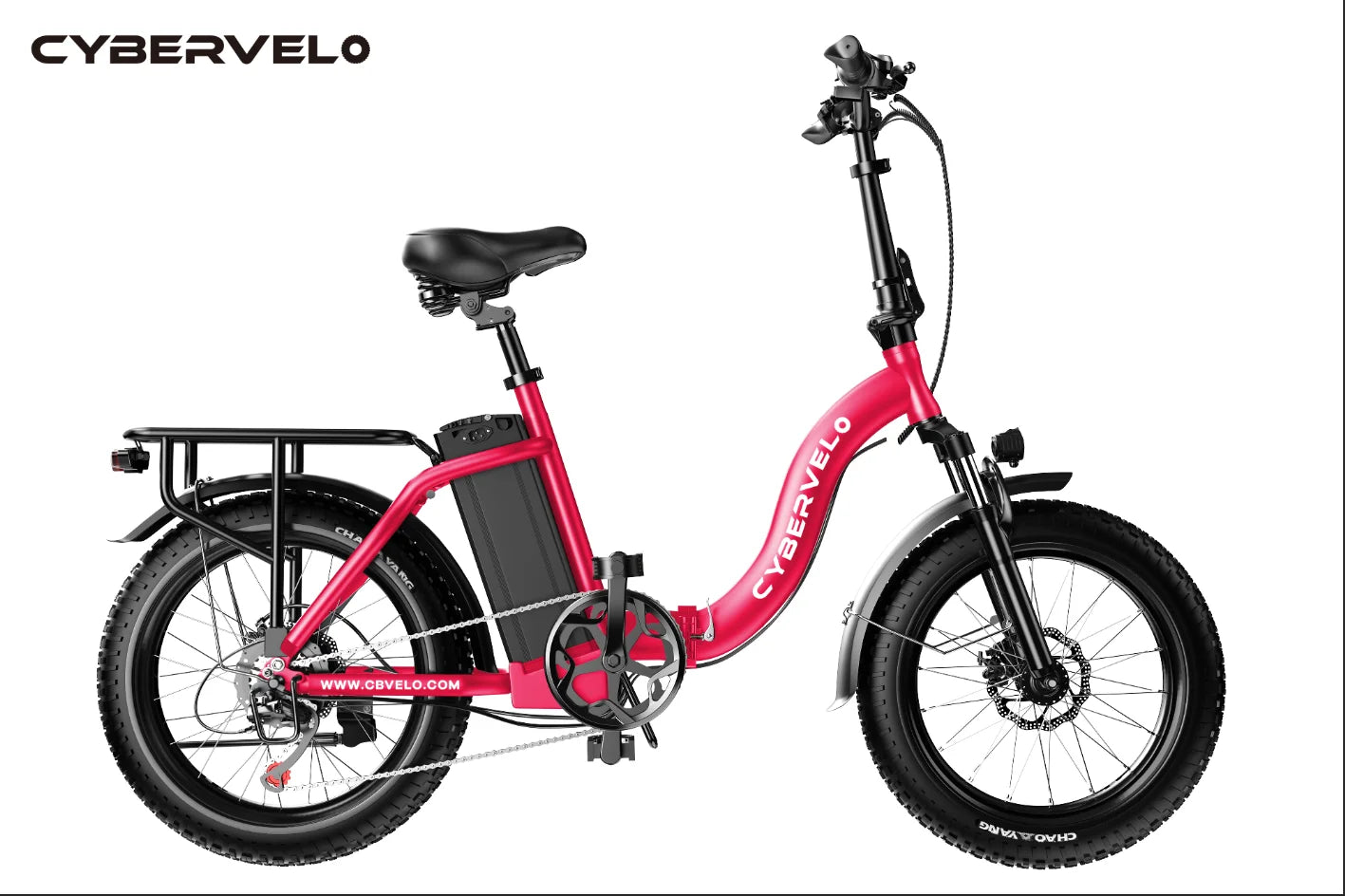 CYBERVELO 1000W Folding Electric Bike With Removable 48V Battery