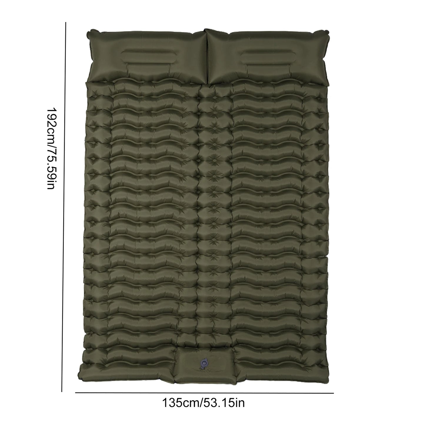 NONED Camping Sleeping Mat with Pillow Portable Built-in Foot Pump