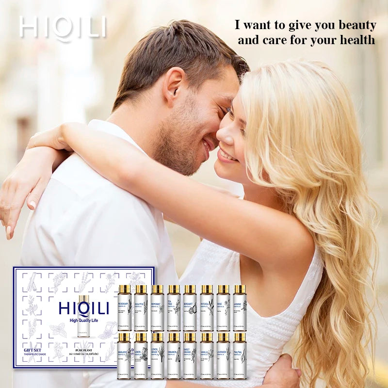 HIQILI Pure Essential Oils Set Lavender Eucalyptus Jasmine Mint Rose