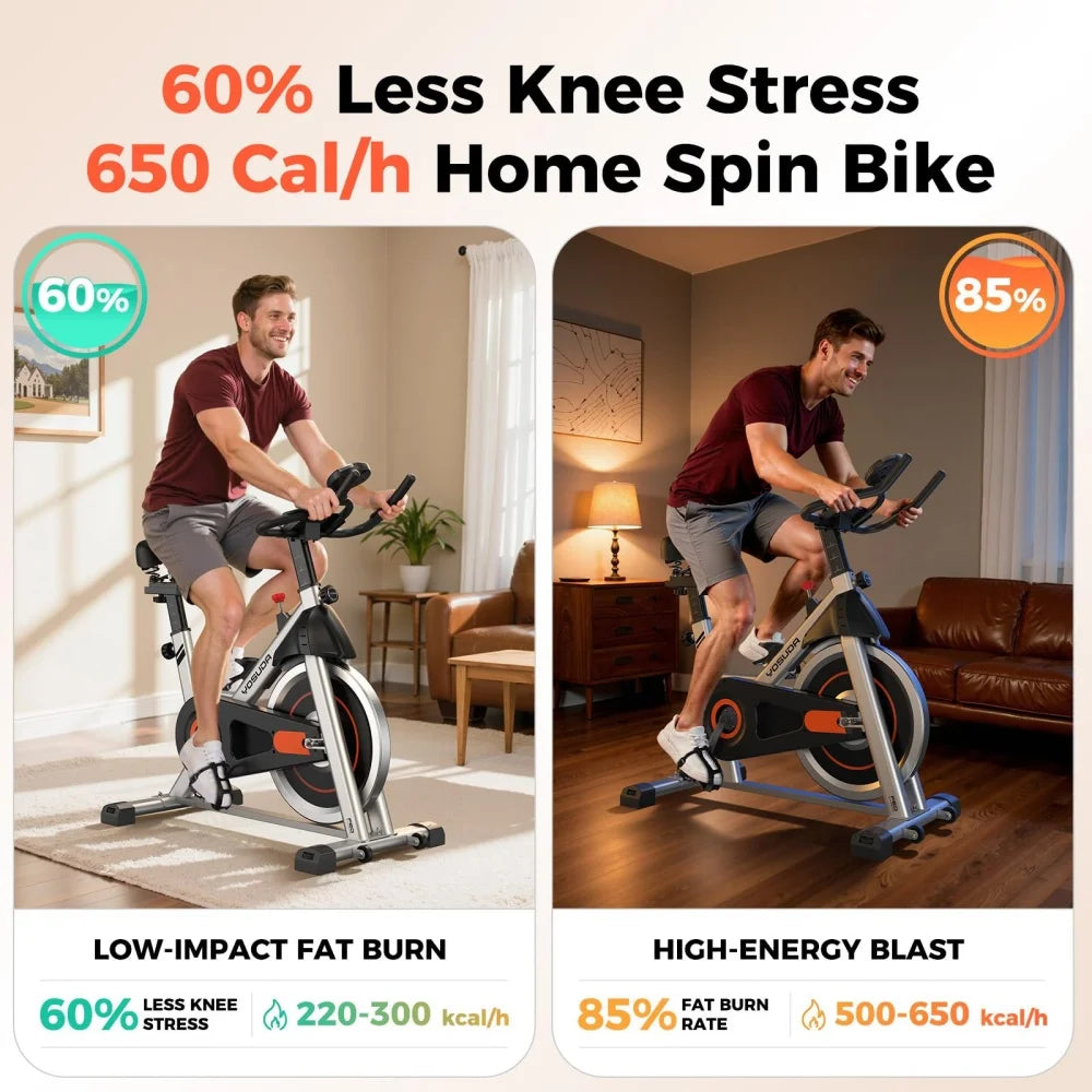 Silent Indoor Spin Bike for Cardio Training