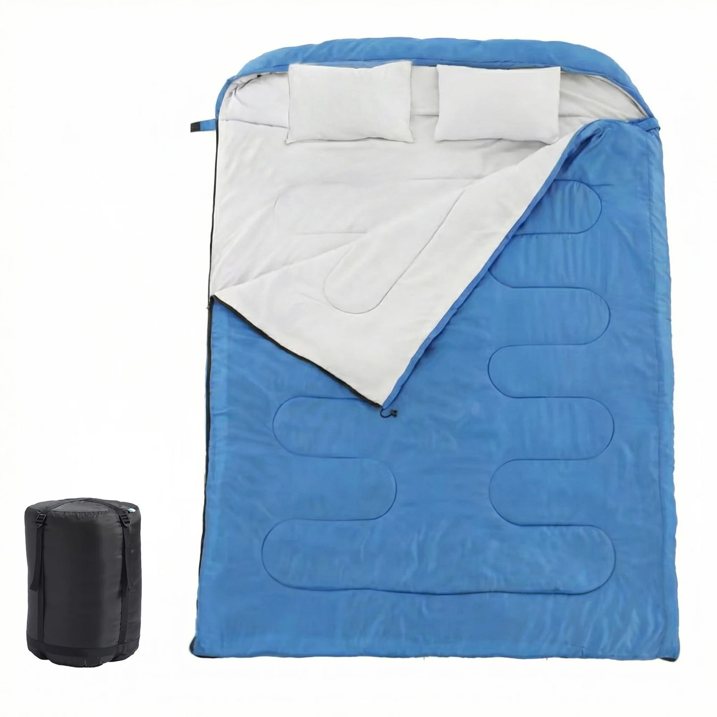Double Sleeping Bag For Adults With Pillow Lightweight 3 Season