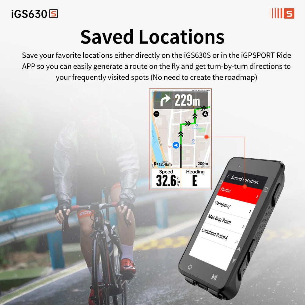 iGPSPORT iGS630S Cycling Computer Dual Band Global GPS Signal Map Navigation Intelligent Climbing Planning Bicycle Accessories