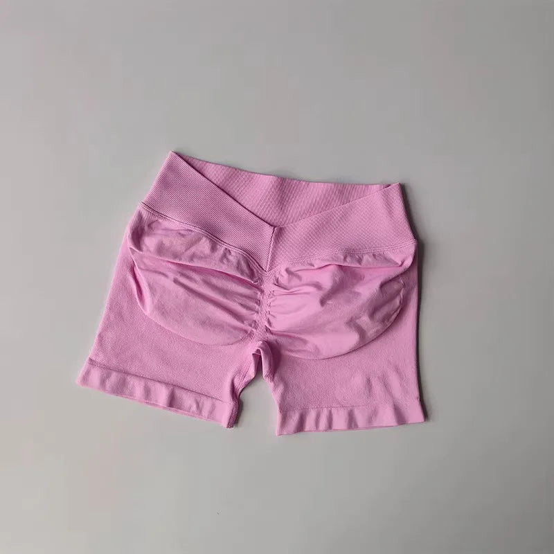 European American Butt Lifting Shorts Back V Waist Fitness