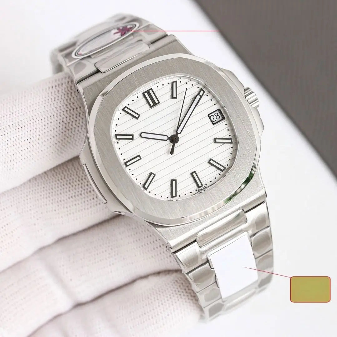 Luxury Gradient Dial Quartz Watch With Rhinestone Bezel For Men And Women