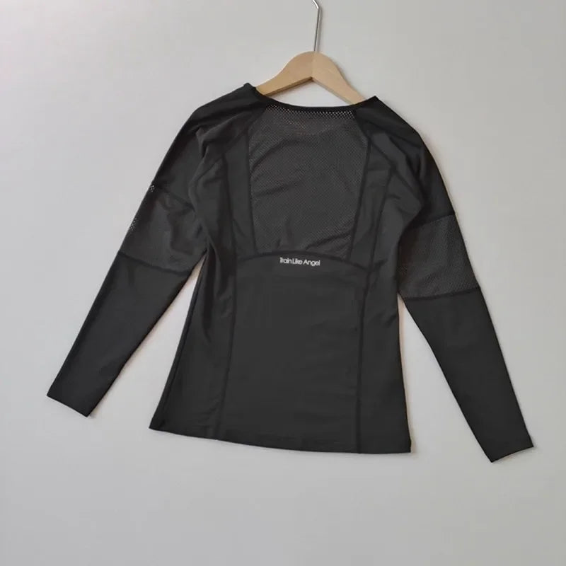 Women's Slim Fit Long Sleeve Yoga Top Quick Dry Breathable