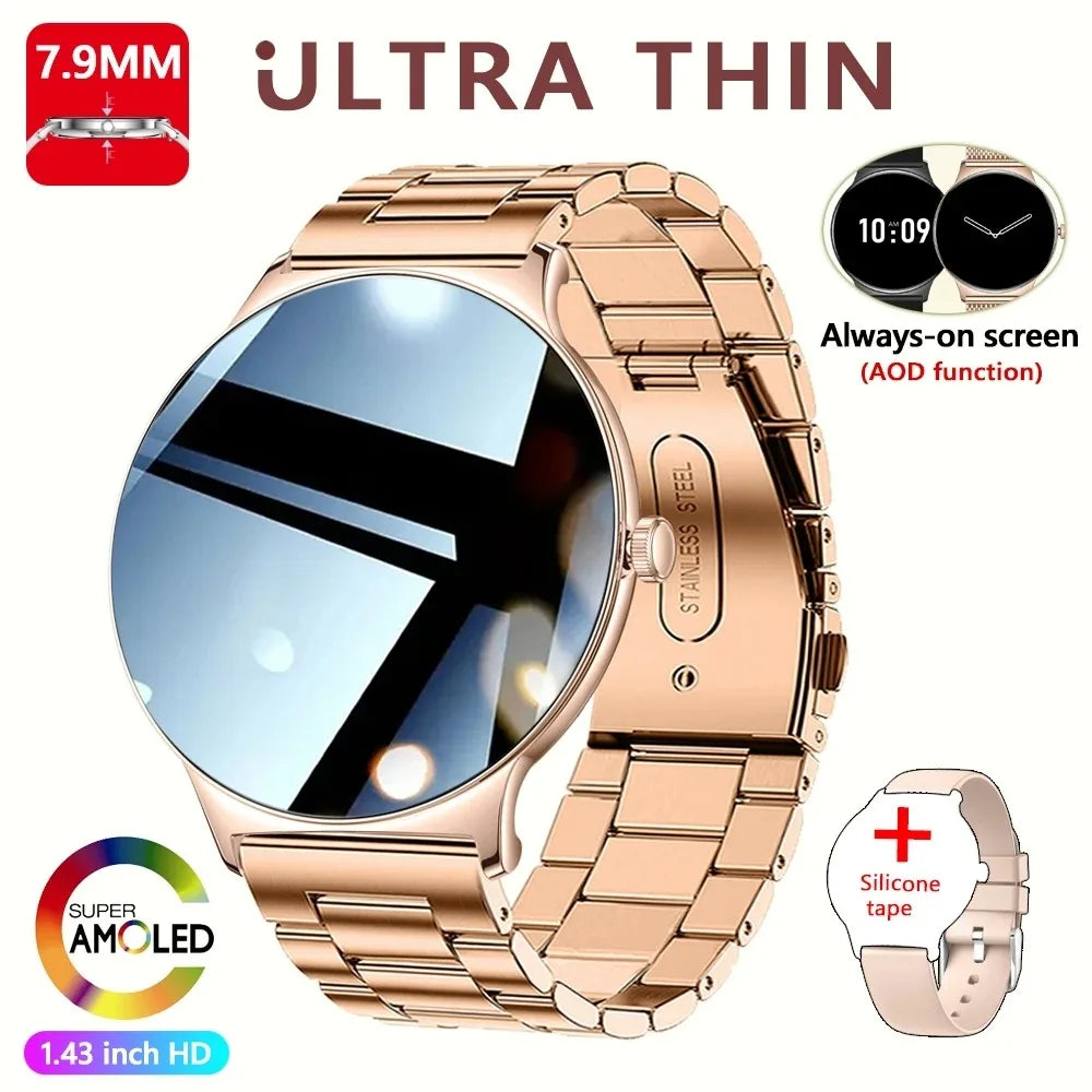 Hiwego Women Ultra Thin Smart Watch With Always On Display