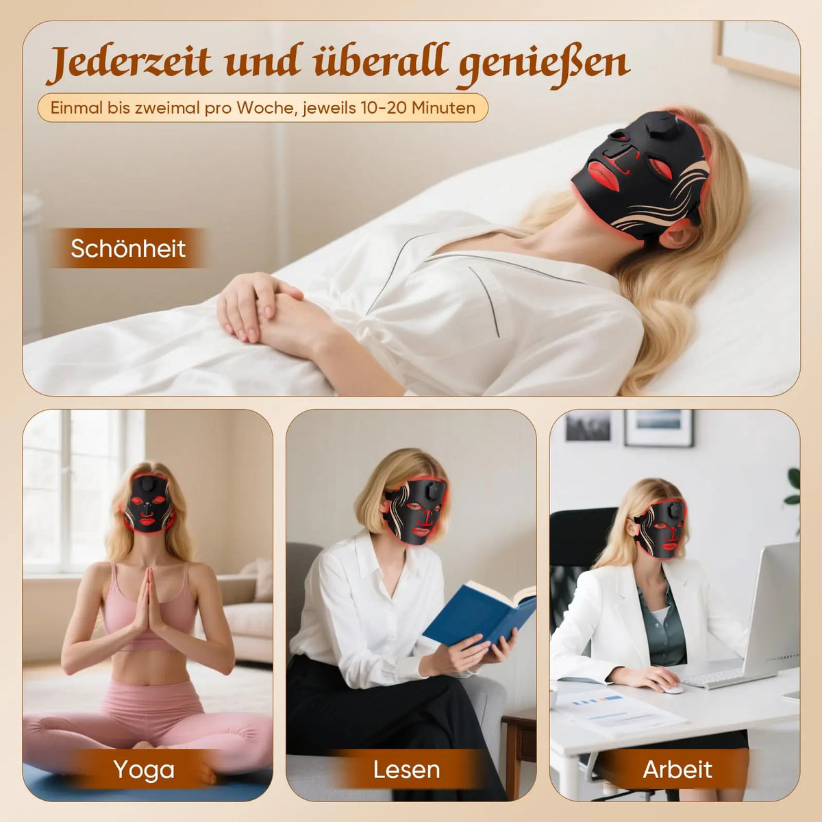 UBilli LED Facial Mask For Photon Skin Therapy And Rejuvenation