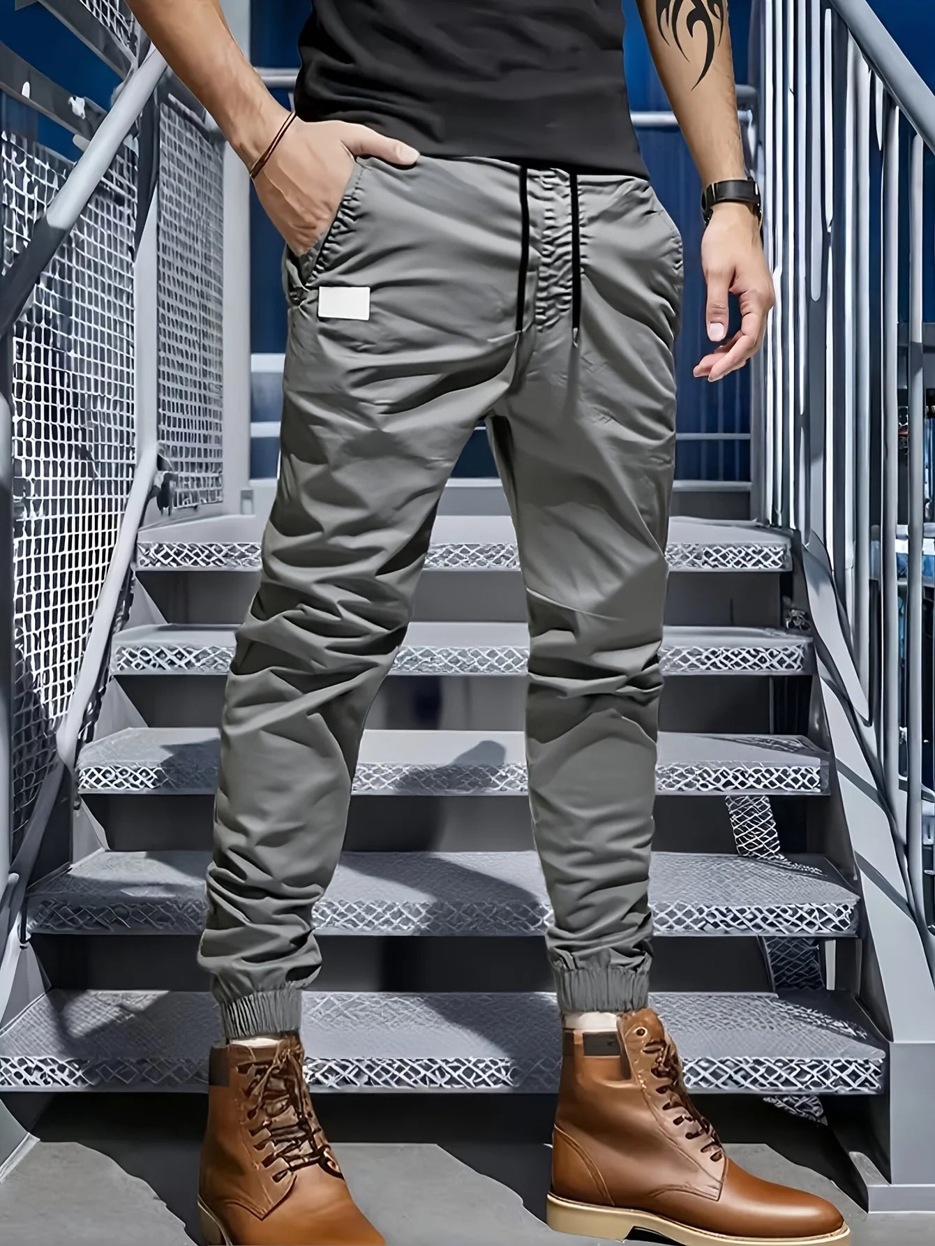Winthunder Men's Loose Fit Workwear Pants With Multi Pockets