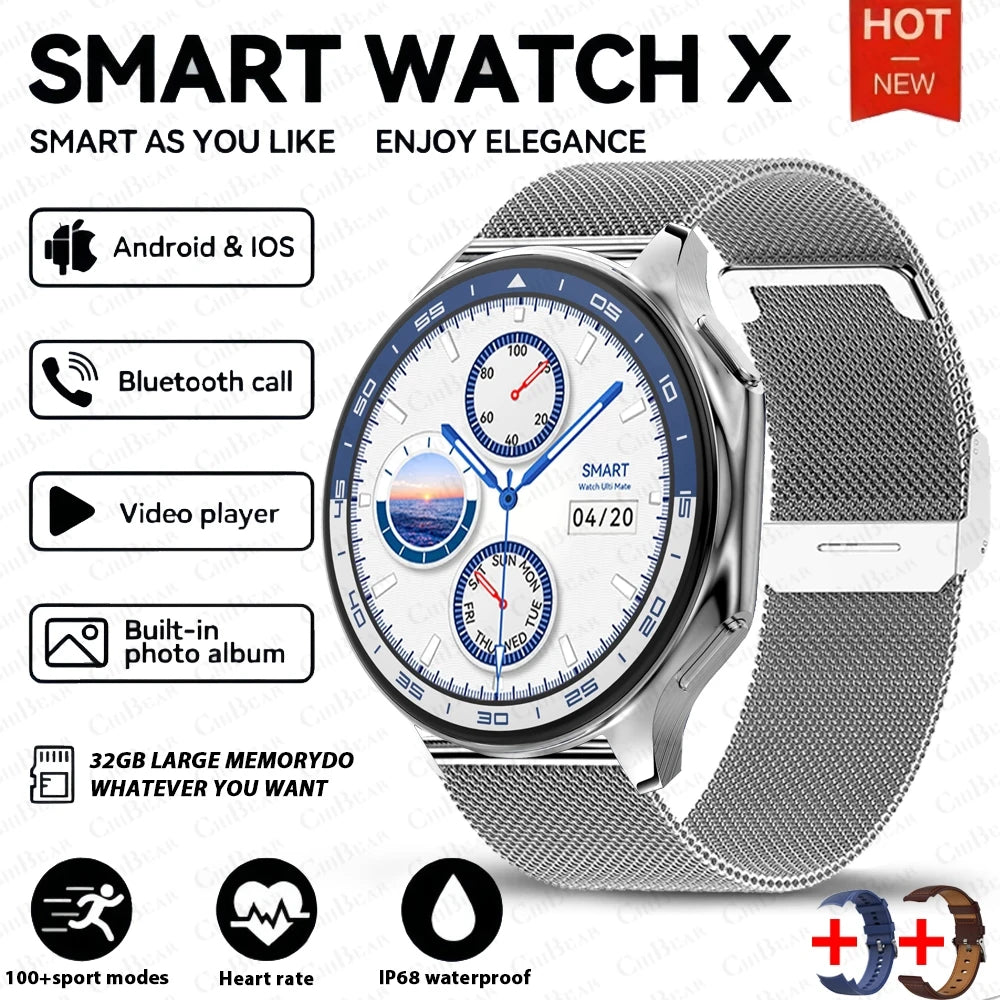 OPPO Watch X Smartwatch AMOLED 4GB Memory Music Player TWS