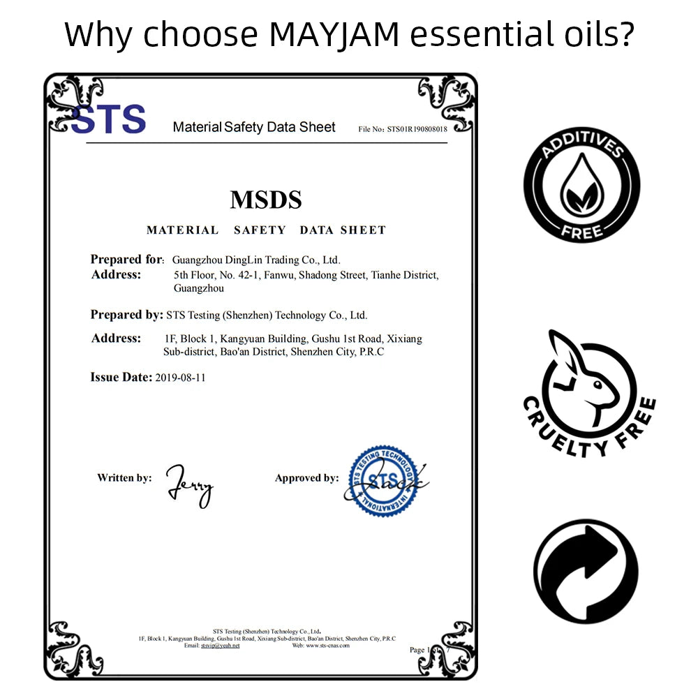 MAYJAM Essential Oils Set For Diffusers, Humidifiers And Aromatherapy