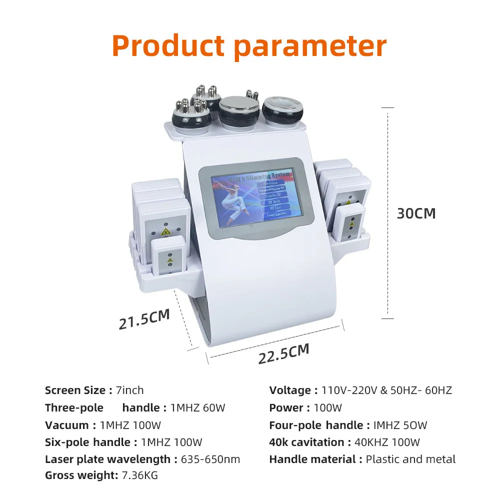 Missheart 6-In-1 Professional Cavitation Machine for Body Contouring