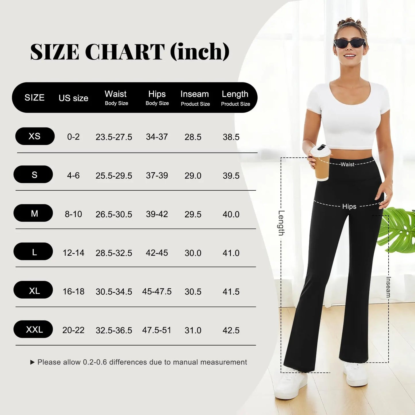 Women High Waisted Flare Leggings Seamless Yoga Pants Tummy Control