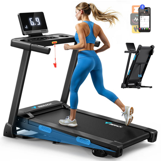 MERACH Foldable Treadmill T12 Incline With Quiet Double Deck