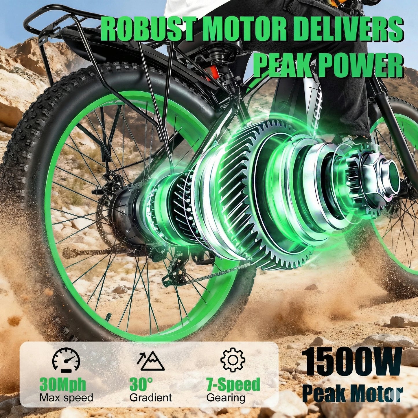 EOEOTWO Fat Tire Electric Bike 48V 20Ah 1000W Motor