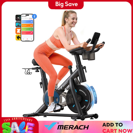 MERACH Magnetic Brake Exercise Bike With Exclusive App And Courses