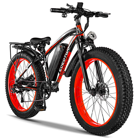 EOEOTWO E01 Electric Bike for Adults 1500W Peak Motor 26" Fat Tire Ebike 34MPH 60Miles Range UL2849 Certified Mountain Bicycle