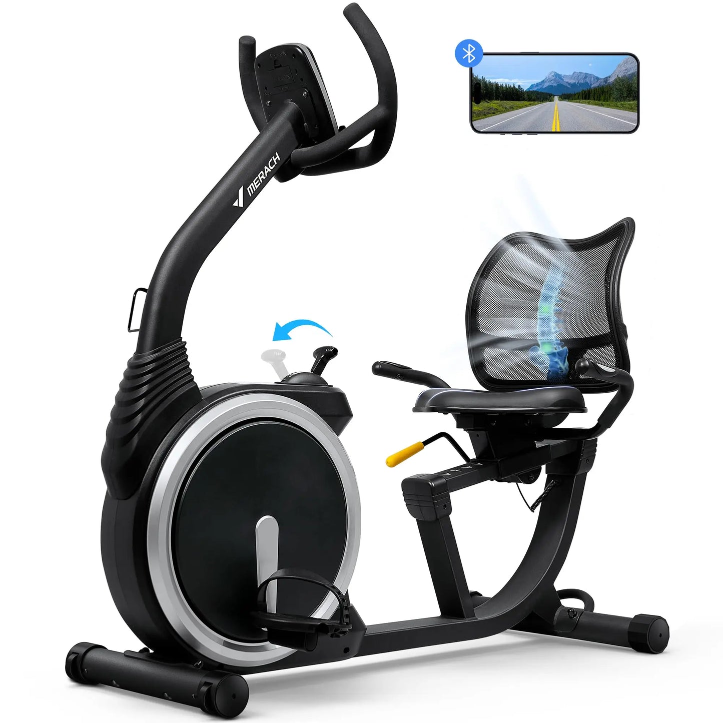 MERACH Recumbent Exercise Bike For Home Use With Heart Rate