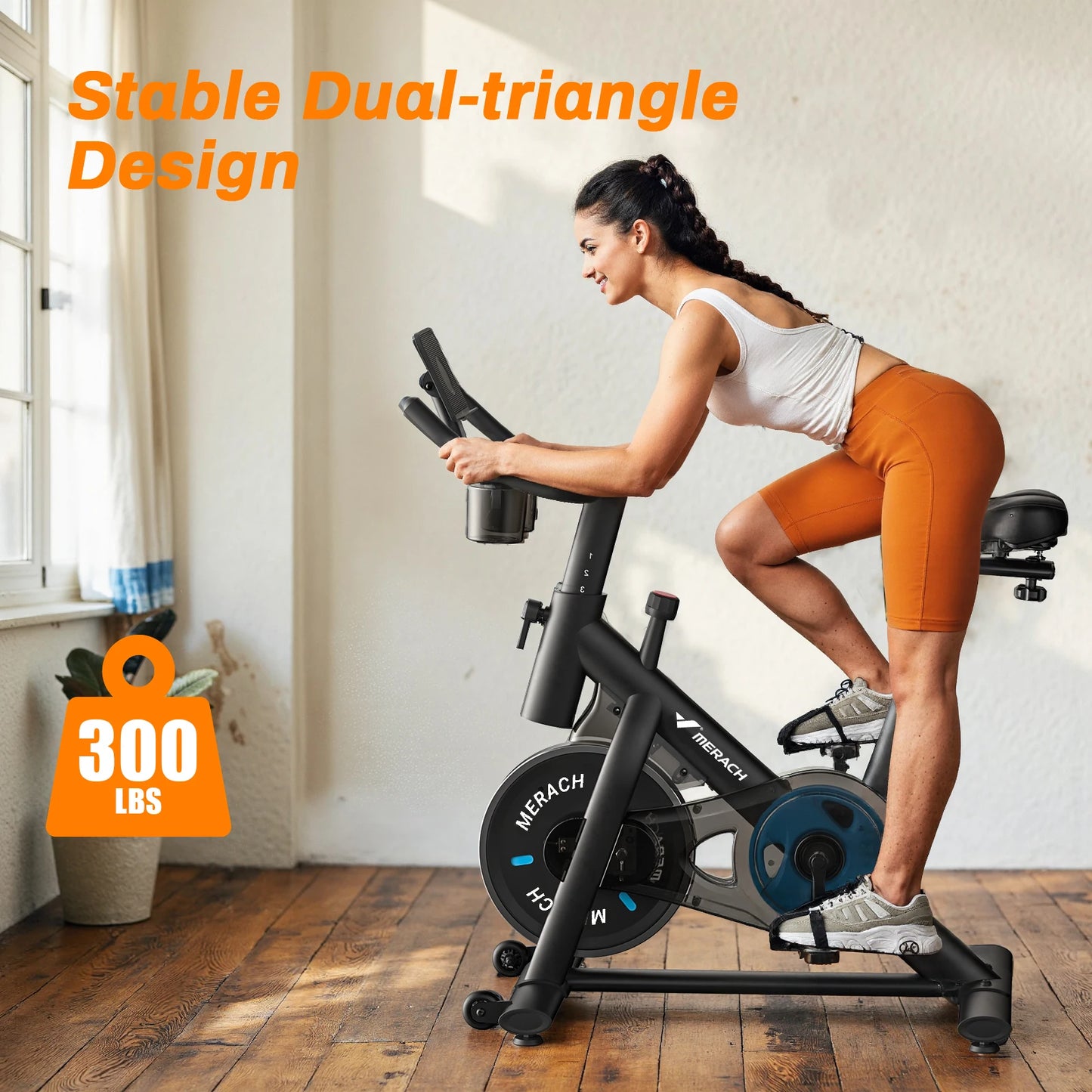MERACH S26B1 Exercise Bike Low Noise With Tablet Mount
