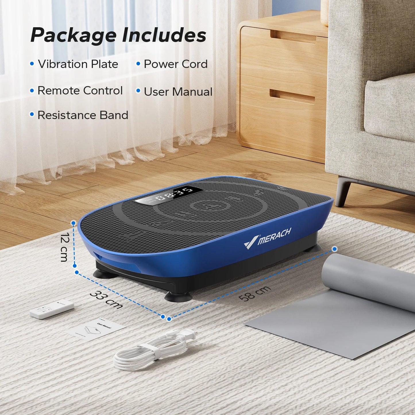 MERACH Whole Body Vibration Plate Exercise Machine For Fat Loss