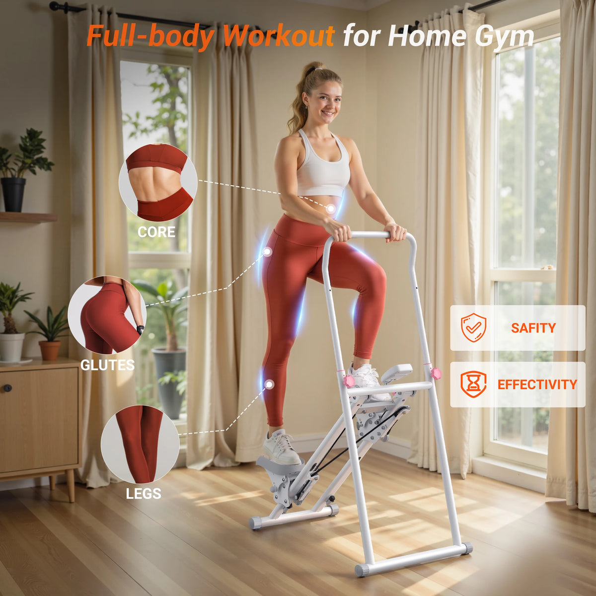 Merach Compact Folding Stair Stepper For Home Gym Full Body Workout