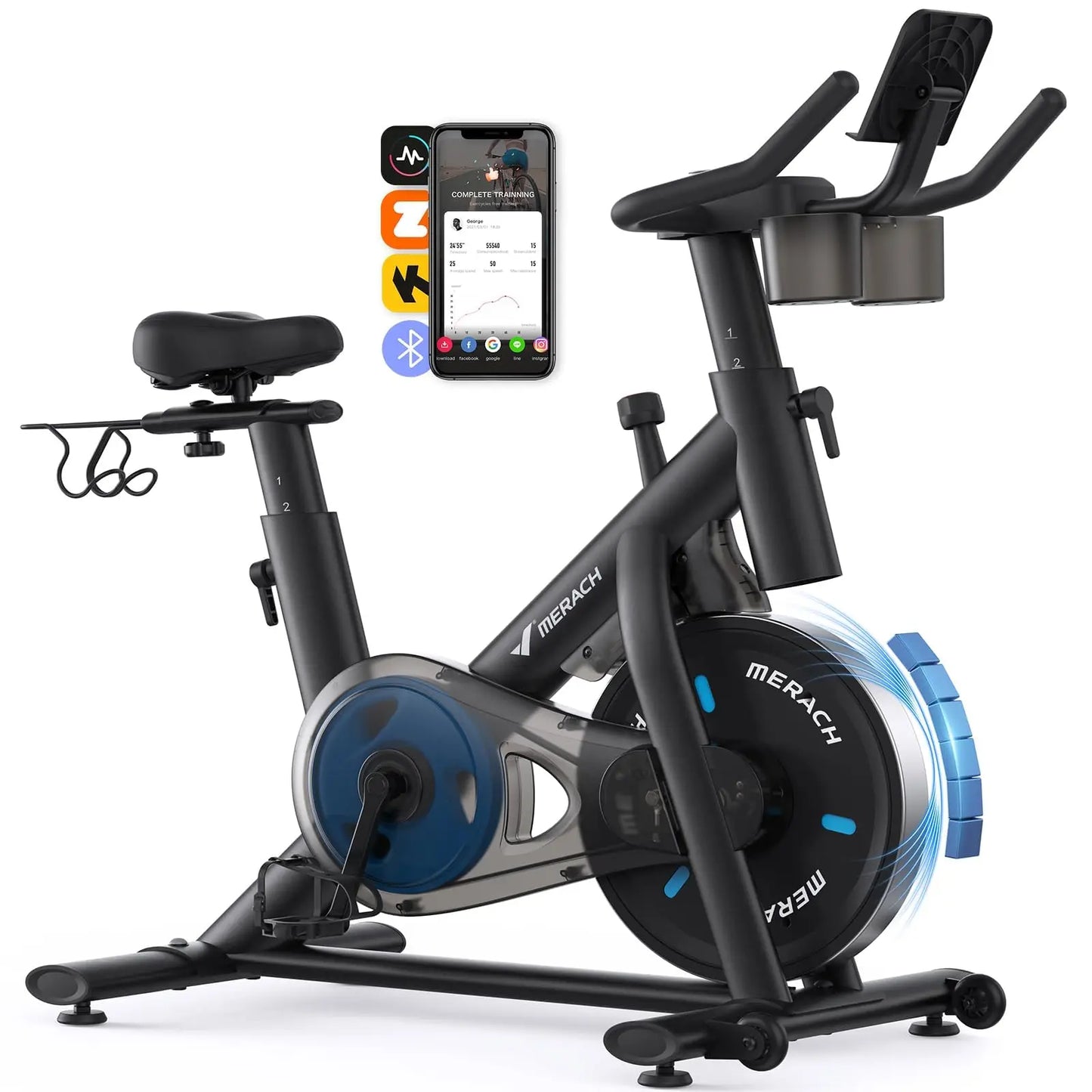 MERACH Magnetic Brake Exercise Bike With Exclusive App And Courses