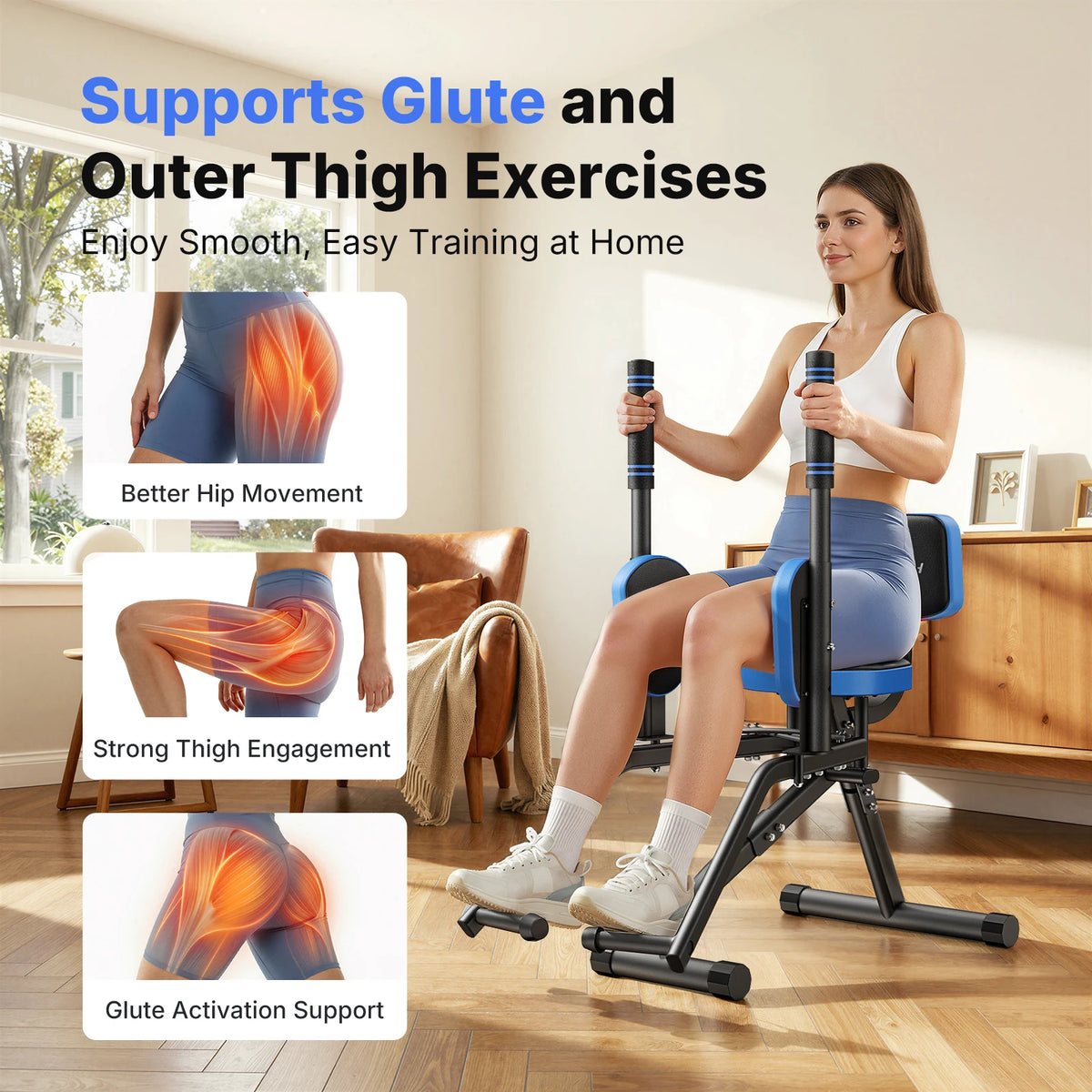 Merach Hip Abductor Leg Trainer With Bands