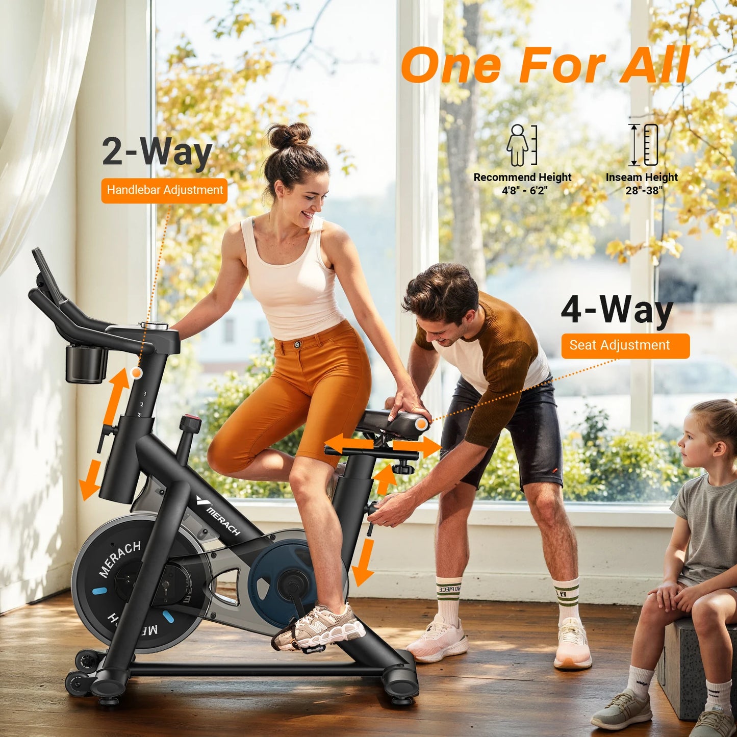 MERACH S26B1 Exercise Bike Low Noise With Tablet Mount