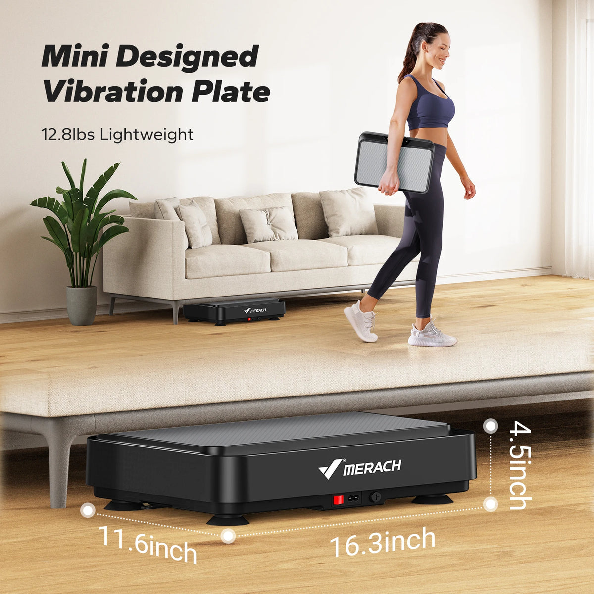 Merach Standing Vibration Plate Exercise Machine For Home Workout