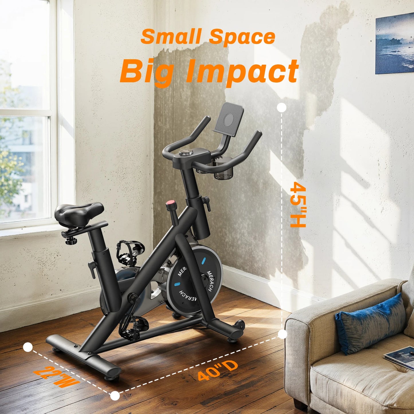 MERACH S26B1 Exercise Bike Low Noise With Tablet Mount