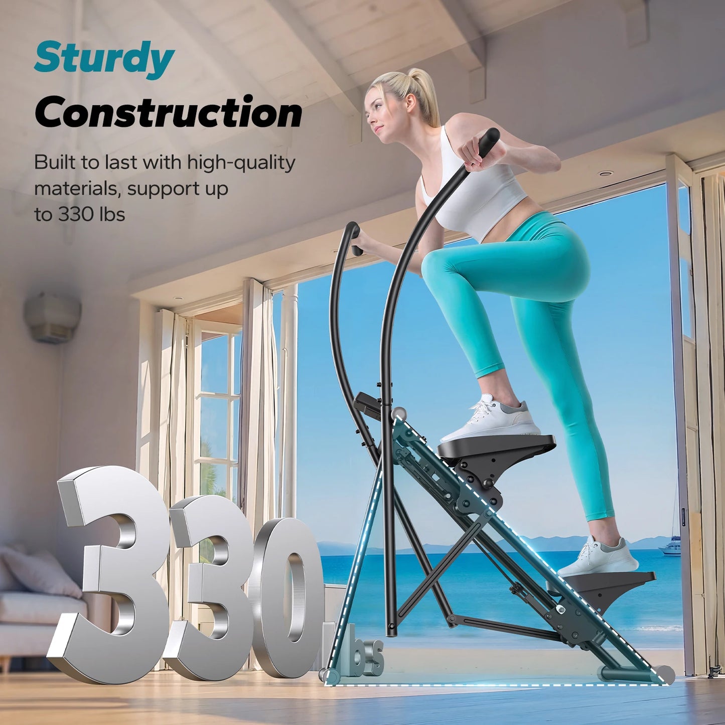 MERACH Stair Stepper Compact Folding Climber For Full Body Workout