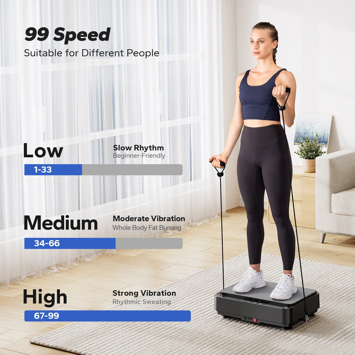 Merach Standing Vibration Plate Exercise Machine For Home Workout