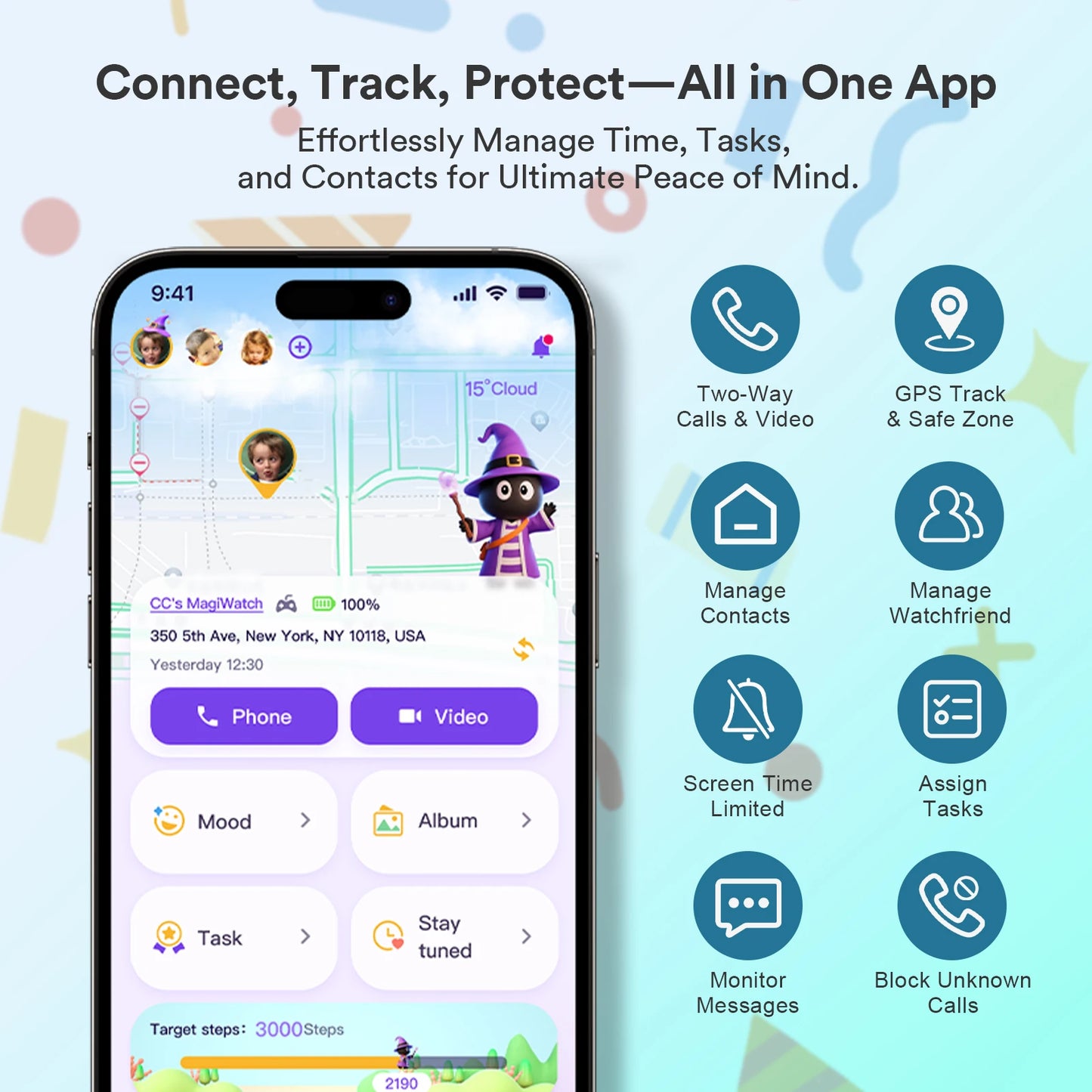 EIOTMART 4G Kids Smartwatch GPS With SOS And Parental Controls