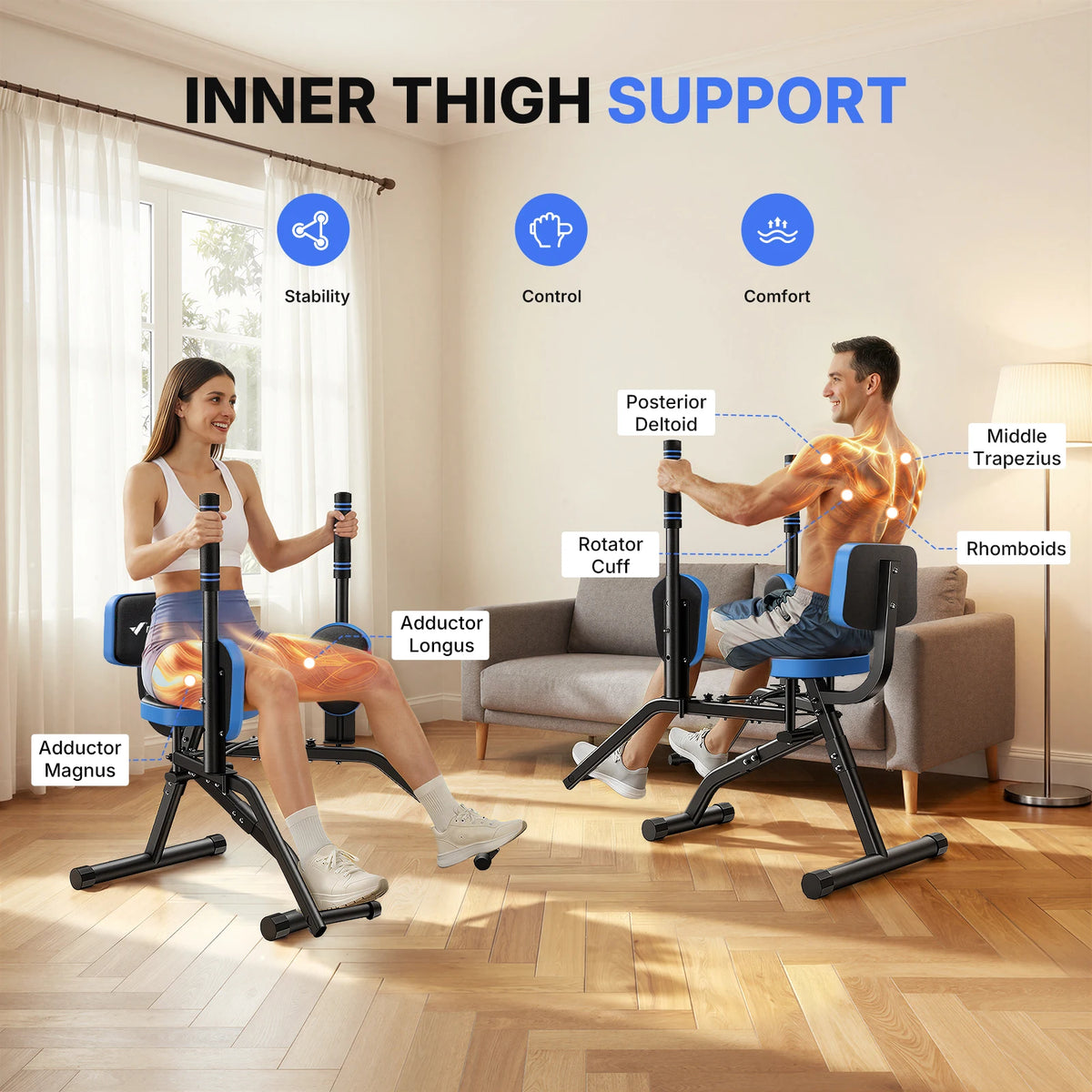 Merach Hip Abductor Leg Trainer With Bands