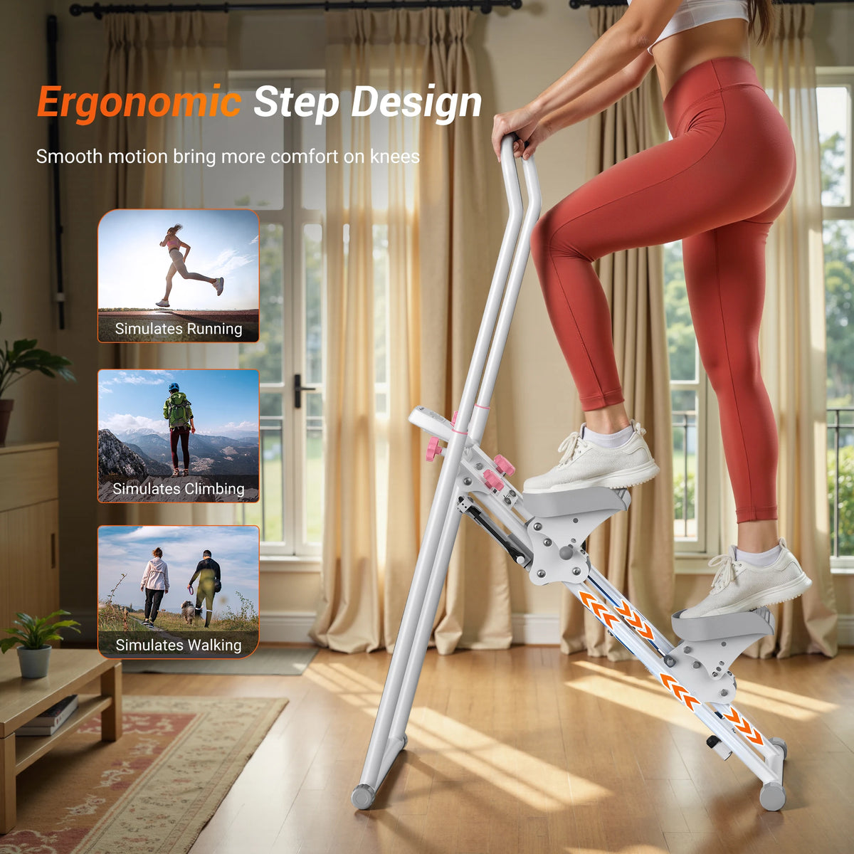 Merach Compact Folding Stair Stepper For Home Gym Full Body Workout