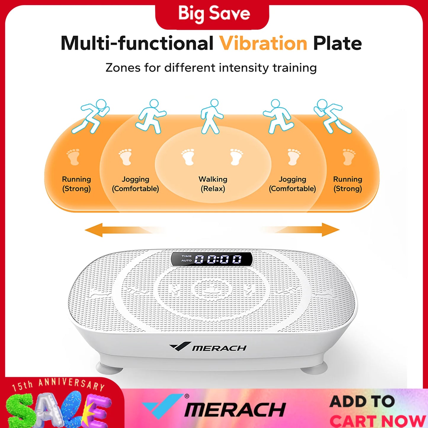MERACH Whole Body Vibration Plate Exercise Machine For Fat Loss