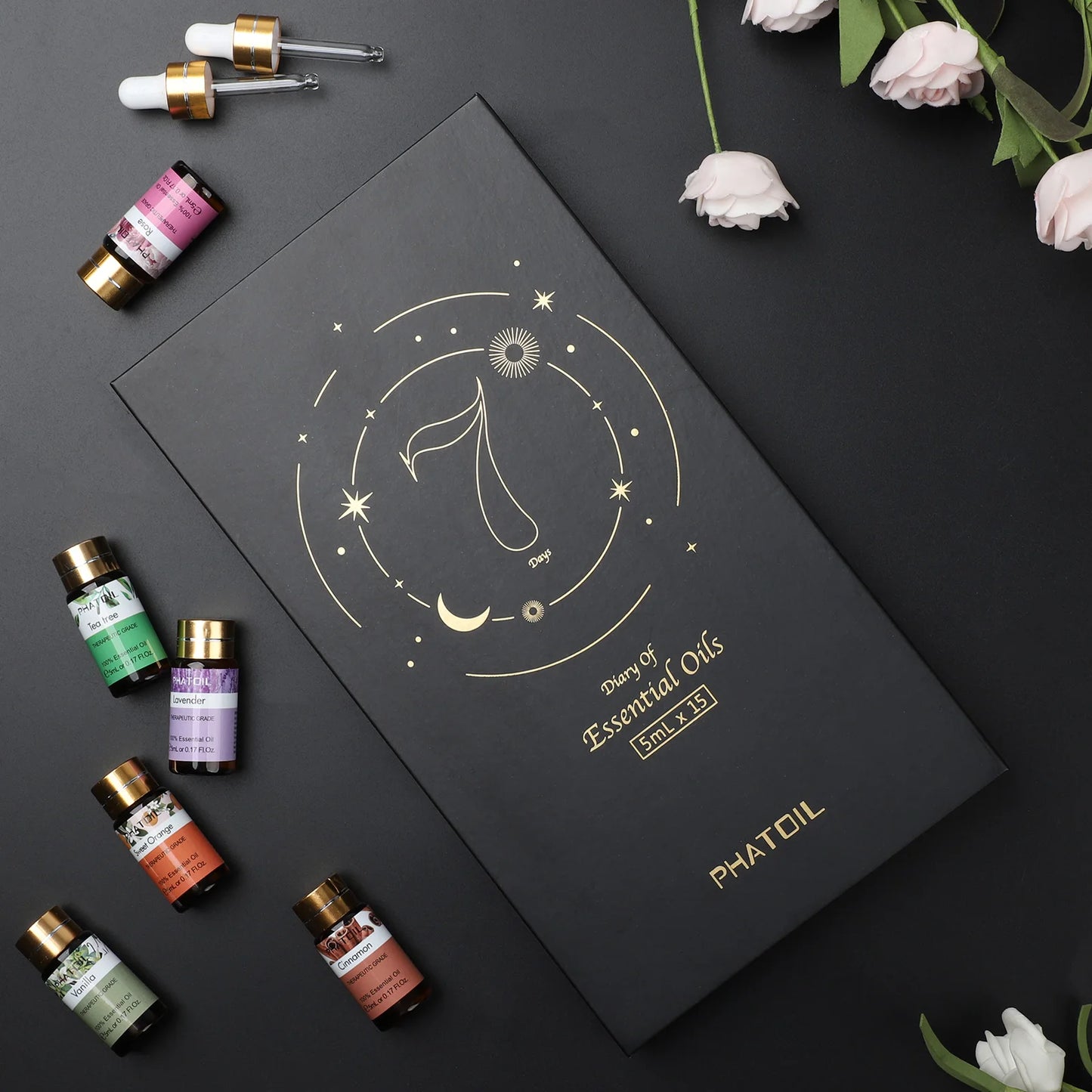 PHATOIL Essential Oils Gift Set 15 Pieces Pure Plant Extracts