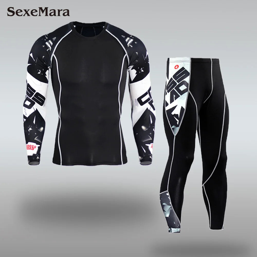 DaFeiBang Men's Thermal Underwear Set Compression Quick Dry