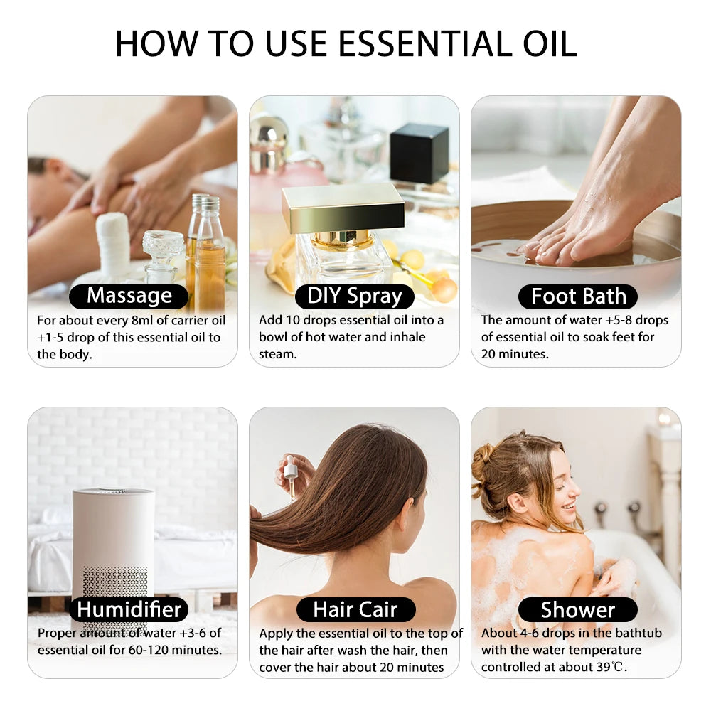 PHATOIL Pure Natural Essential Oils For Diffusers And Aromatherapy