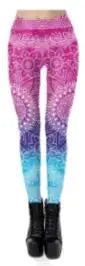 NADANBAO Seven Chakra Mandala Leggings For Women Yoga Pants