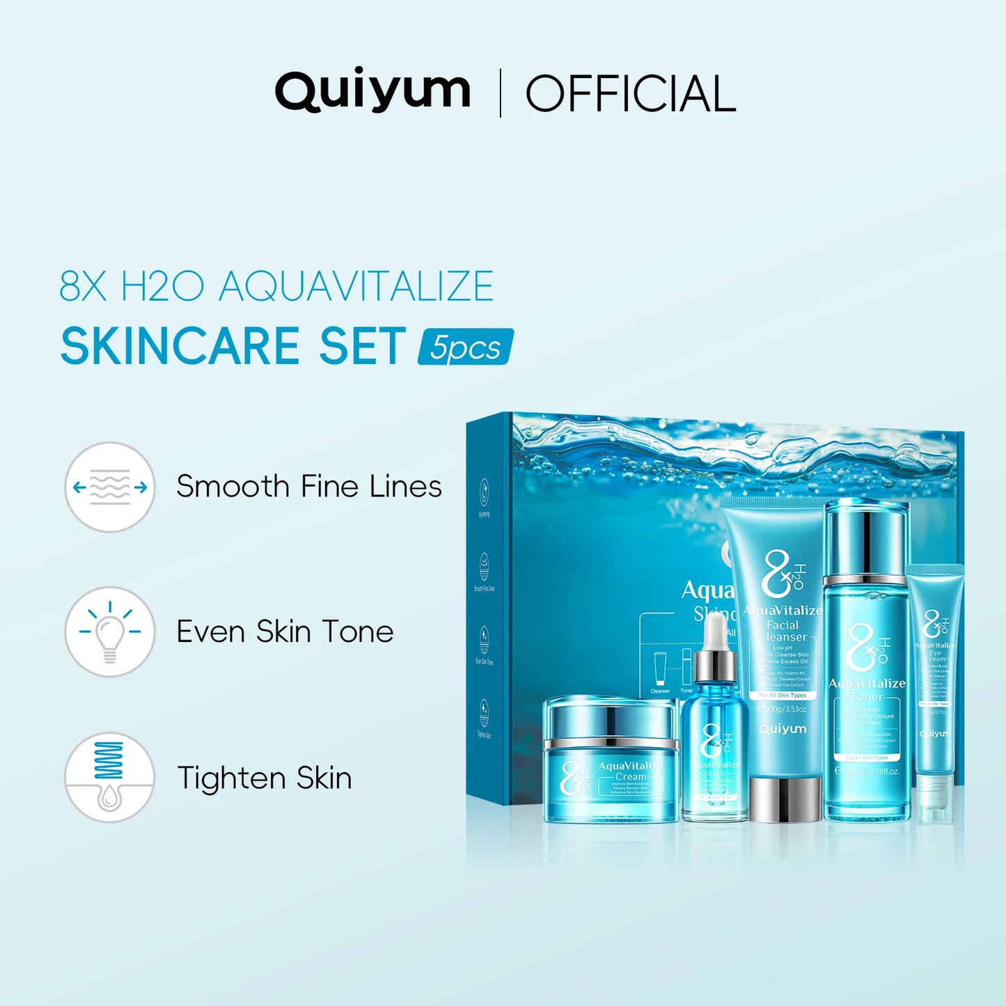 LAIKOU AquaVitalize Hydration Skincare Set 5Pcs Deep Moisture