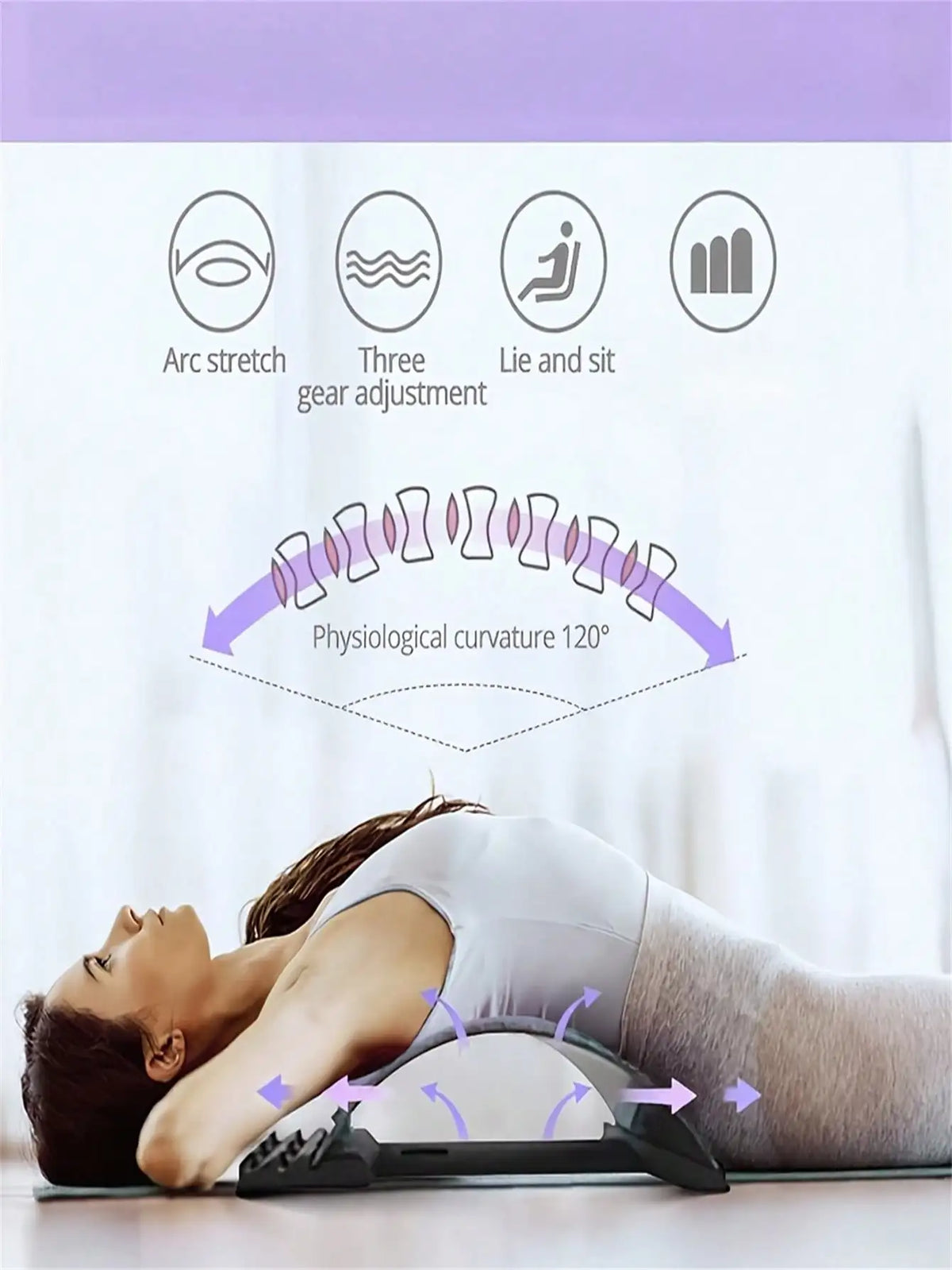 Adjustable Back Stretcher For Cervical Traction And Waist Support