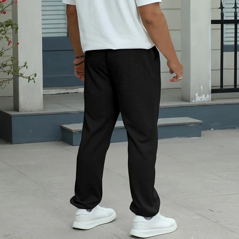 Men s Athletic Sweatpants with Drawstring Waistband and Pockets Comfortable Loose Fit Joggers for Casual Wear