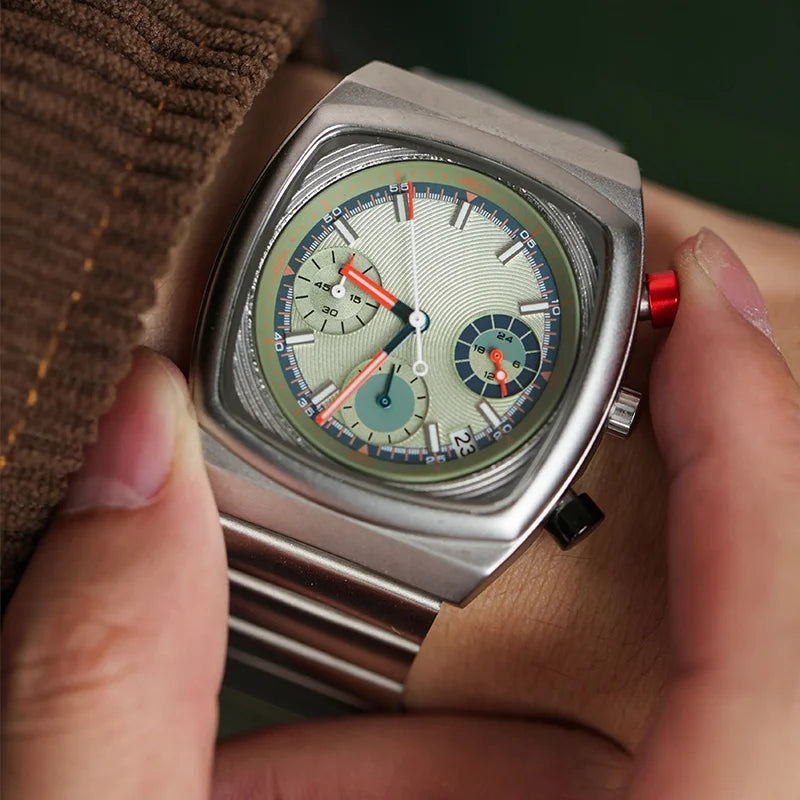 CILOA sports square green watch men's brand authentic 2025 new trend fashion high quality light luxury gift quartz watch