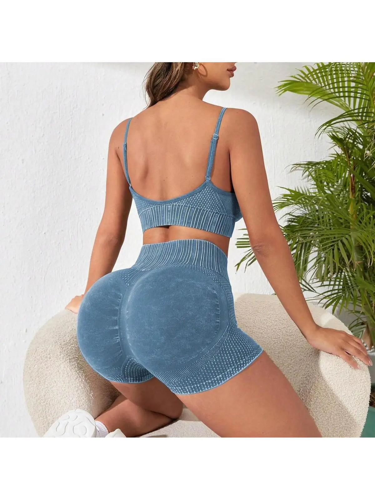 Women Seamless Tie Dye Yoga Fitness Activewear Set