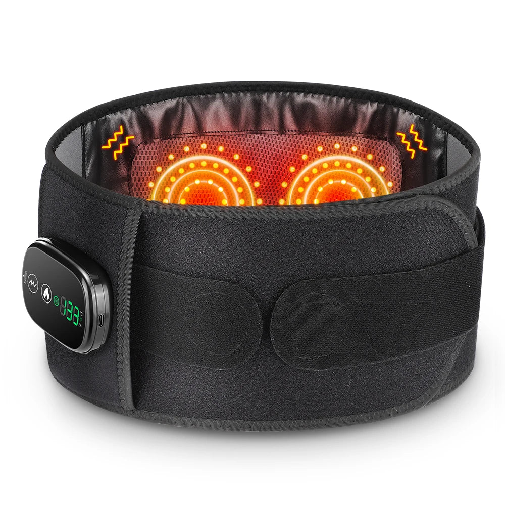 Hailicare Heating Vibration Massager Belt Waist Lower Back Relief