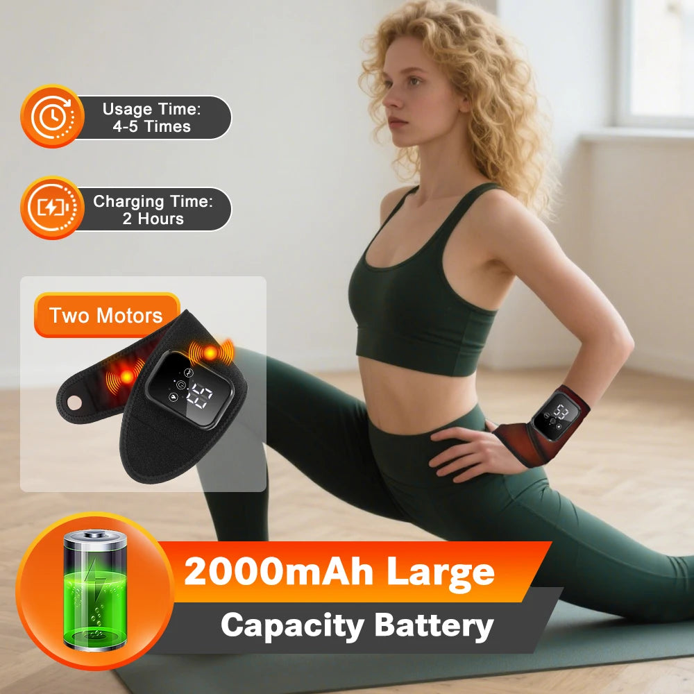 Agdoad Electric Heating Wrist Massager With Vibration Carpal Relief