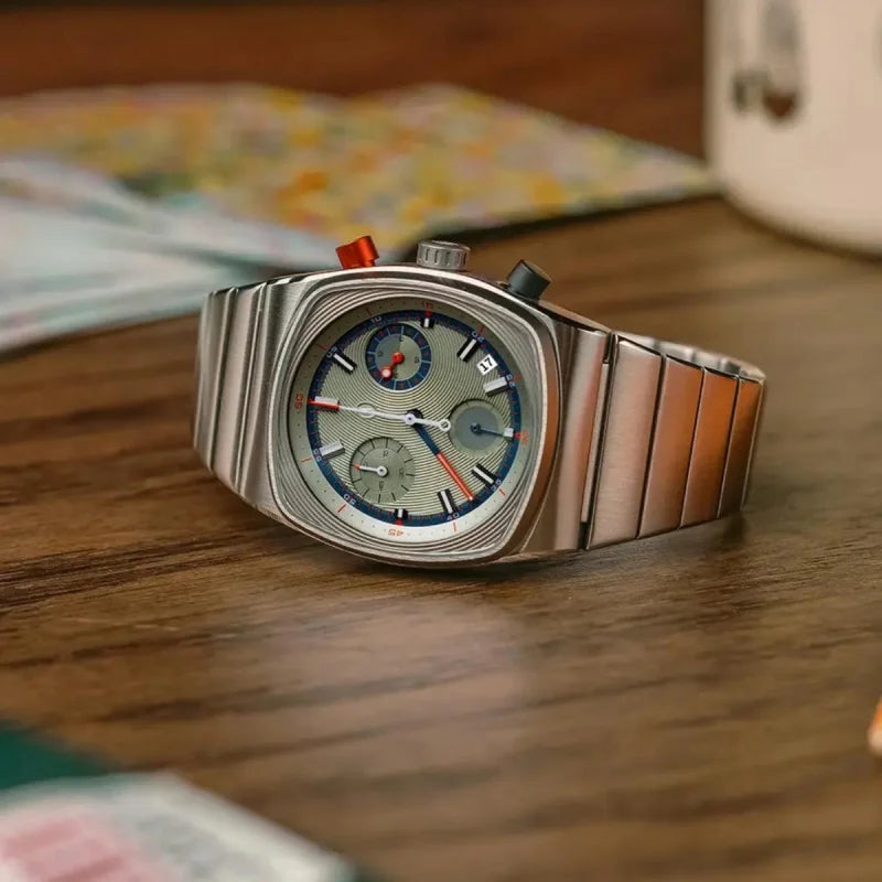 CILOA Square Mens Quartz Watch Stainless Steel Case Gift Idea